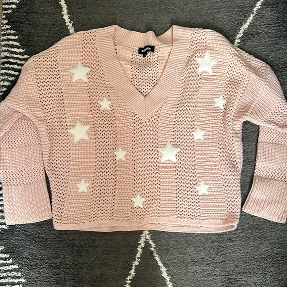 Express Star V-Neck Sweater - Picture 2 of 6